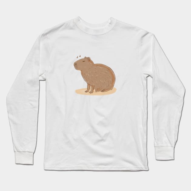 Capybara Long Sleeve T-Shirt by ellenent